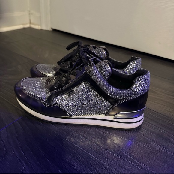 Michael Kors Grey Rhinestone Sneakers - Picture 1 of 4